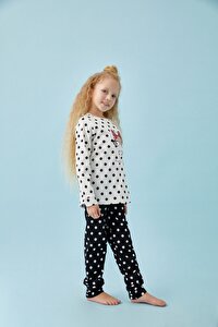 resm Pointy Çocuk Pijama Takımı - SİYAH BASKILI