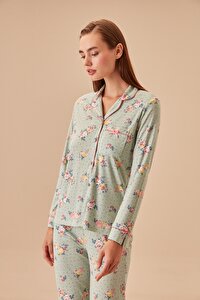 Young Mother Maskülen Pijama Takımı - MINT