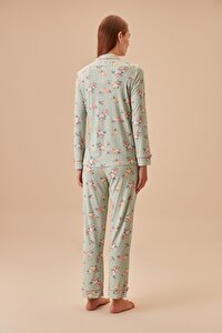 Young Mother Maskülen Pijama Takımı - MINT
