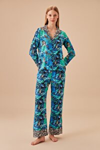 Safari Maskülen Pijama Takımı - MAVİ