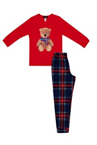 Teddy Bear Erkek Çocuk Pijama Takımı - MAVİ