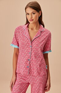 Colourful Maskülen Pijama Takımı - PEMBE