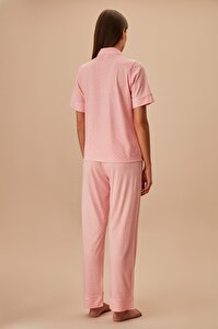 Pointy Maskülen Pijama Takımı - PEMBE