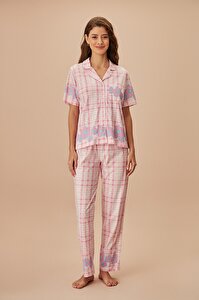 Aloha Maskülen Pijama Takımı - PEMBE