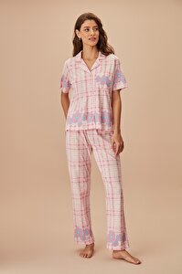 Aloha Maskülen Pijama Takımı - PEMBE