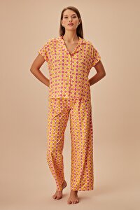 Siesta Maskülen Pijama Takımı - SARI DESENLİ