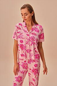 Serenity Maskülen Pijama Takımı - PEMBE