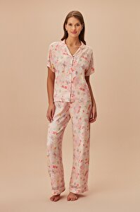 Rosely Maskülen Pijama Takımı - PEMBE