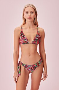 Fırfırlı Üçgen Bikini Üst - SHINY LEAF