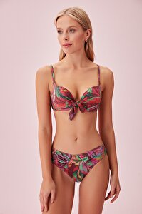 Pileli Desenli Bikini Alt - SHINY LEAF