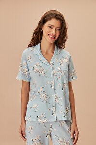 Sakura Maskülen Pijama Takımı - MAVİ