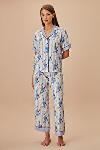 Emily Maskülen Pijama Takımı - MAVİ