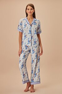 Emily Maskülen Pijama Takımı - MAVİ
