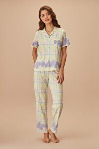 Aloha Maskülen Pijama Takımı - RENKLİ EKOSE