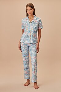 Lotus Maskülen Pijama Takımı - MAVİ