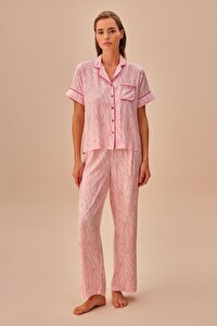 Mare Maskülen Pijama Takımı - PEMBE