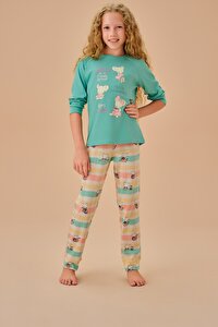 Lulusu Çocuk Pijama Takımı - EKRU