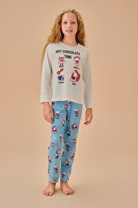 Lulusu Çocuk Pijama Takımı - MAVİ