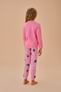 Panda Çocuk Pijama Takımı - PEMBE