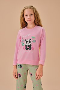 Panda Çocuk Pijama Takımı - MINT