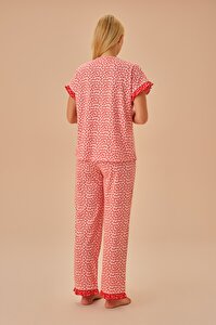 Maya Maskülen Pijama Takımı - PEMBE