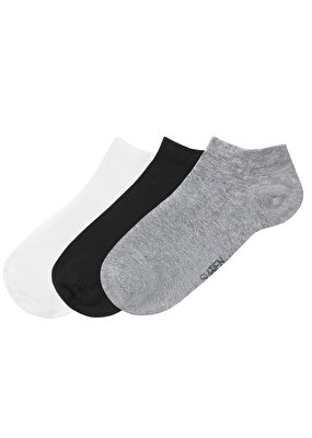 Resim Erkek Basic 3 lü paket Çorap - SİYAH/BEYAZ/GRİ