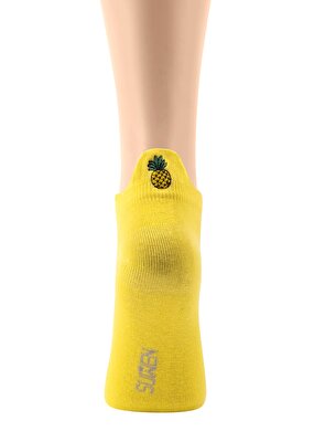 Resim Emoji Patik Çorap - SARI