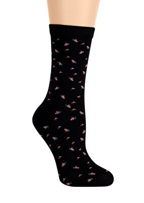 Resim Fancy Soket Çorap - SİYAH KIRMIZI