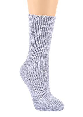 Resim Chenille Soket Çorap - MAVİ