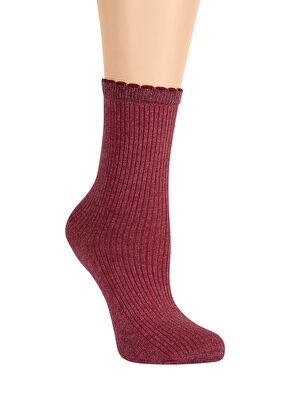 Resim Liny Soket Çorap - BORDO