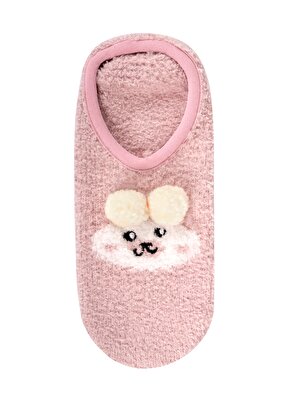 Resim Fluffy Patik Çorap - PEMBE