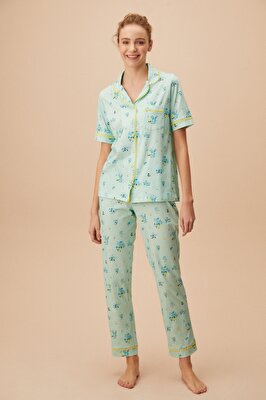 Resim Glamour Maskulen Pijama Takımı - MINT