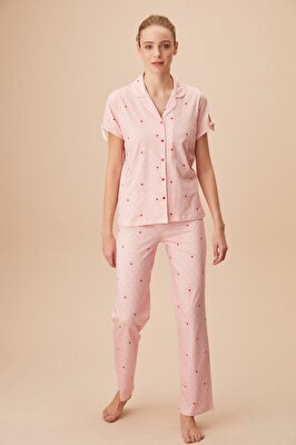 Resim Ruby Maskulen Pijama Takımı - PEMBE